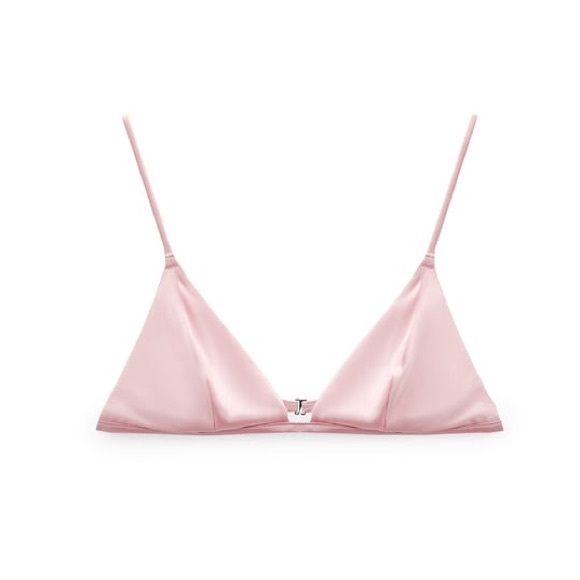 NWT Barbie x Zara pink satin bralette Small - Picture 1 of 11